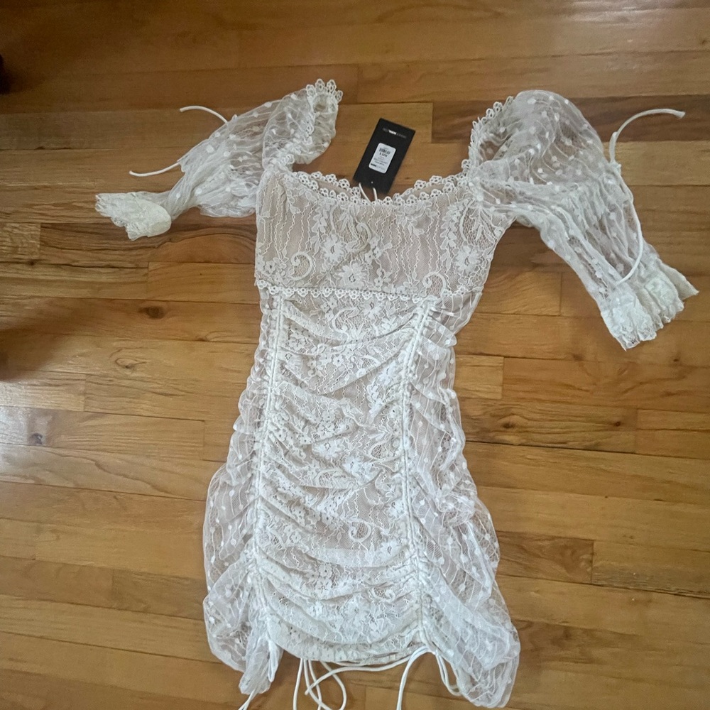White Angel Baby Lace Mini Dress